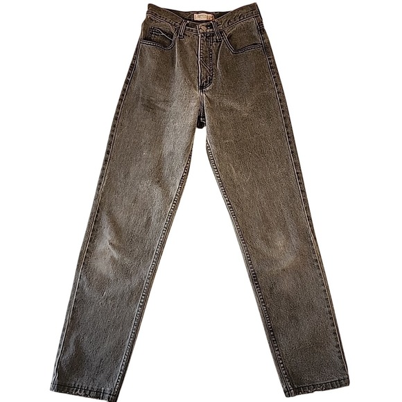 Guess Jeans‎ Vintage High Waist Mom Jeans Charcoal Gray Wash Denim 24x 28 - Picture 1 of 14